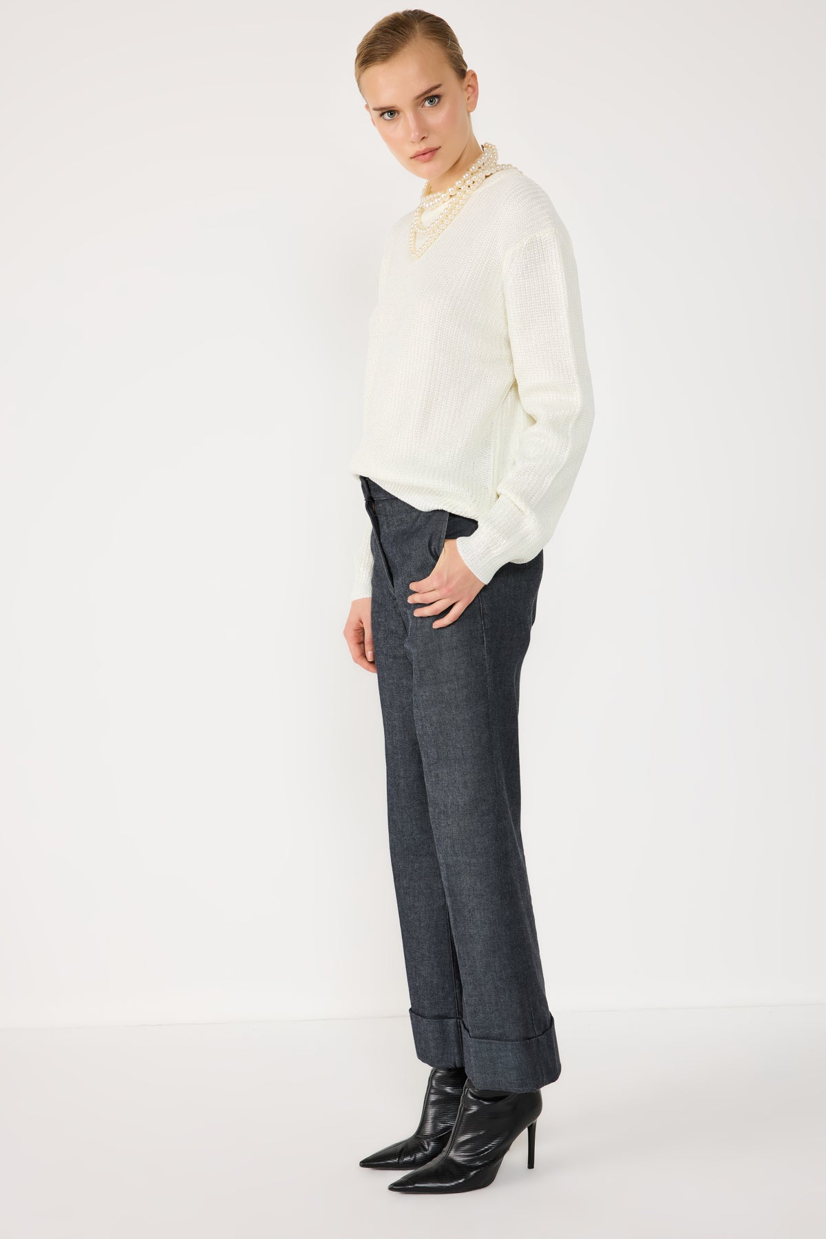 Strickpullover in lockerer Passform