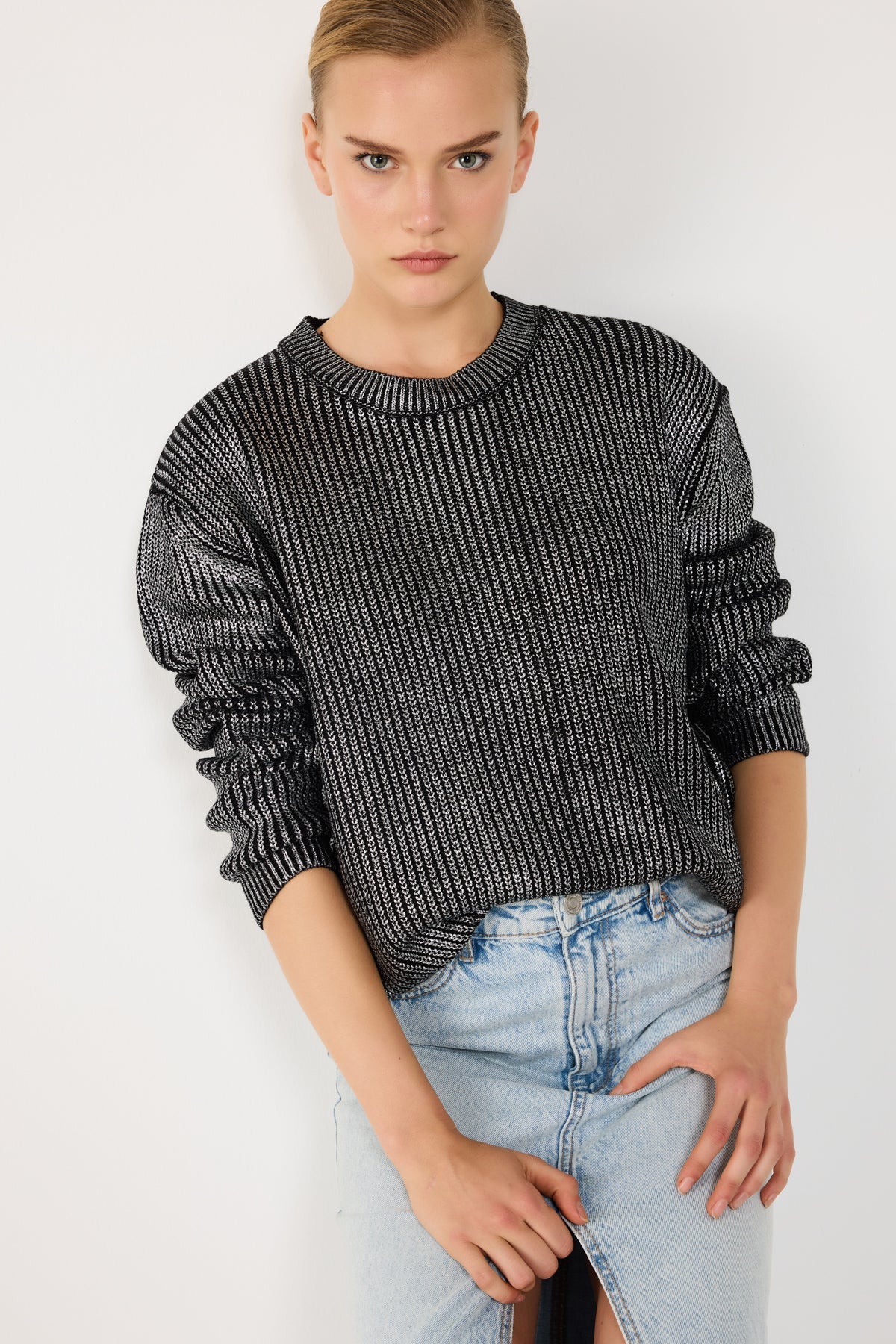 Strickpullover in lockerer Passform