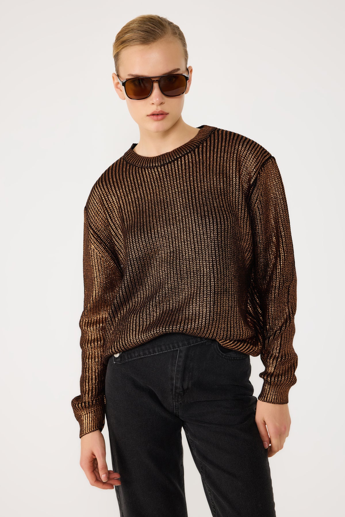 Strickpullover in lockerer Passform