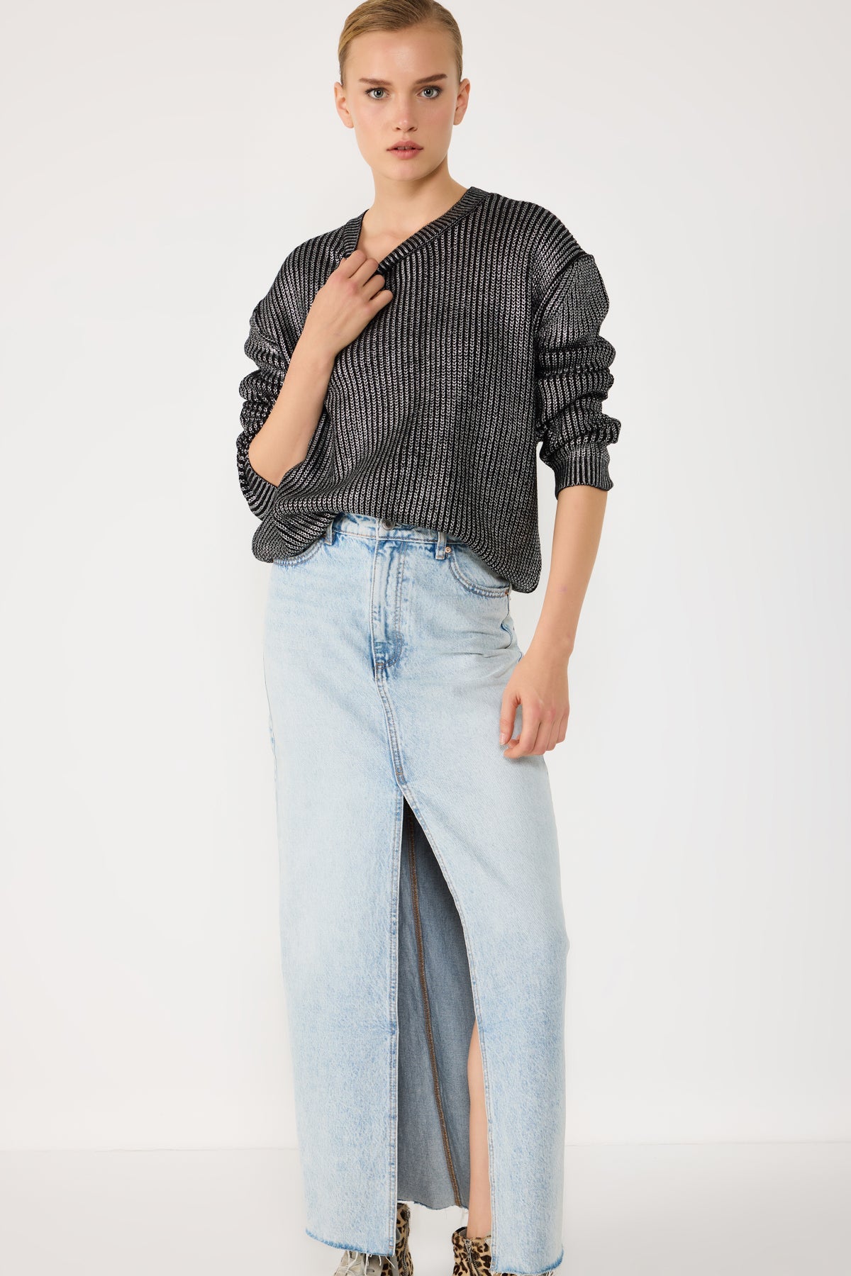 Strickpullover in lockerer Passform