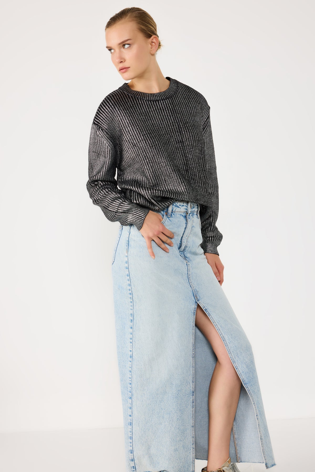 Strickpullover in lockerer Passform