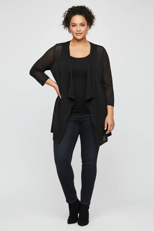 Glitzer-Strickjacke