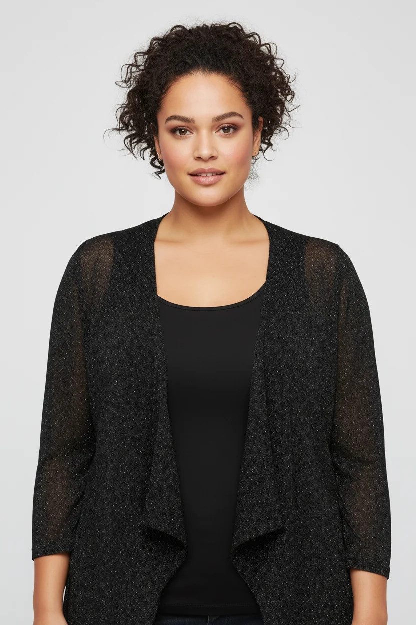 Glitzer-Strickjacke