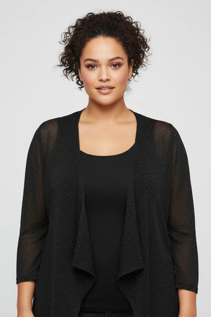 Glitzer-Strickjacke