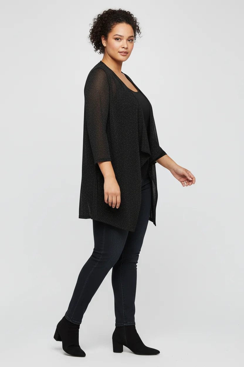Glitzer-Strickjacke