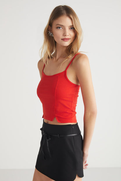 Mıkela Damen Viskose Crop Top