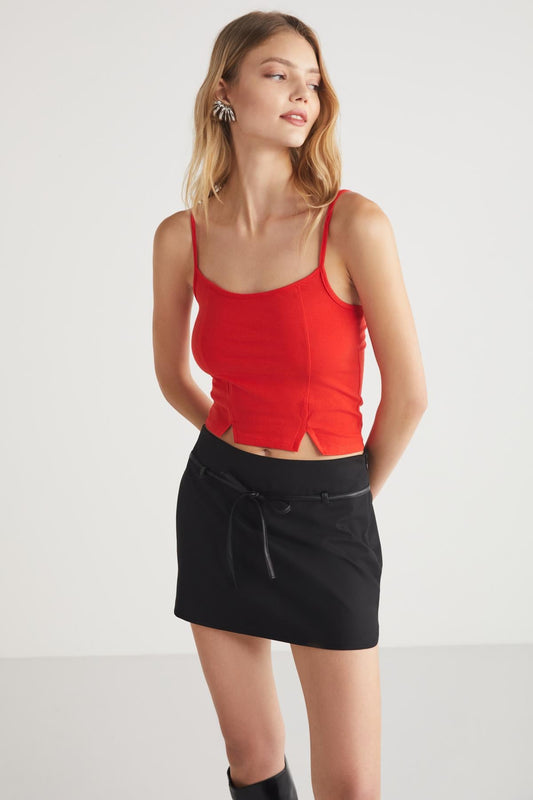 Mıkela Damen Viskose Crop Top