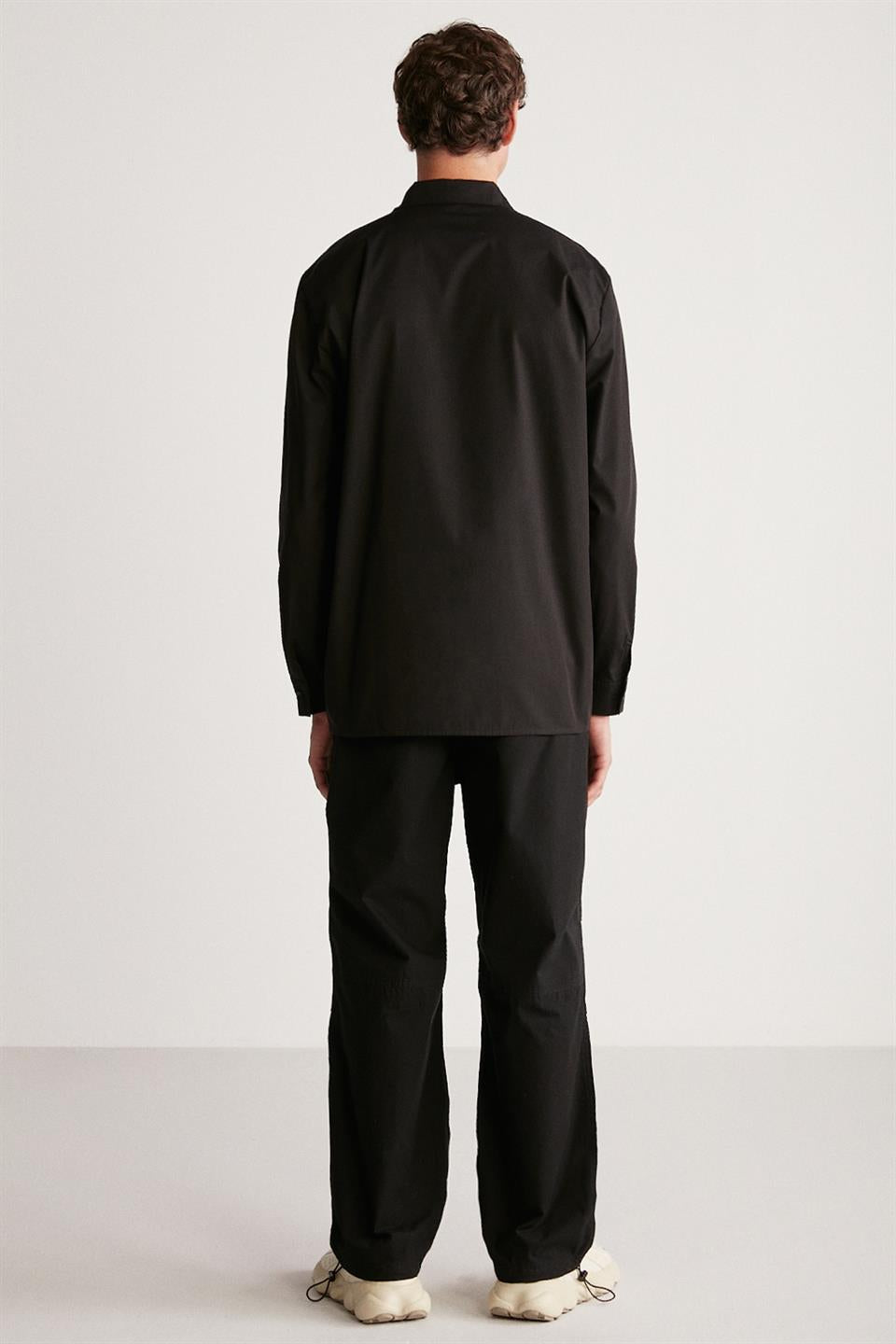 GRIMELANGE MILTON Popeline Regular Hemd Schwarz