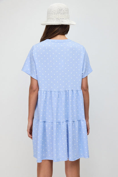 Ausgestelltes, kurzärmeliges Minikleid