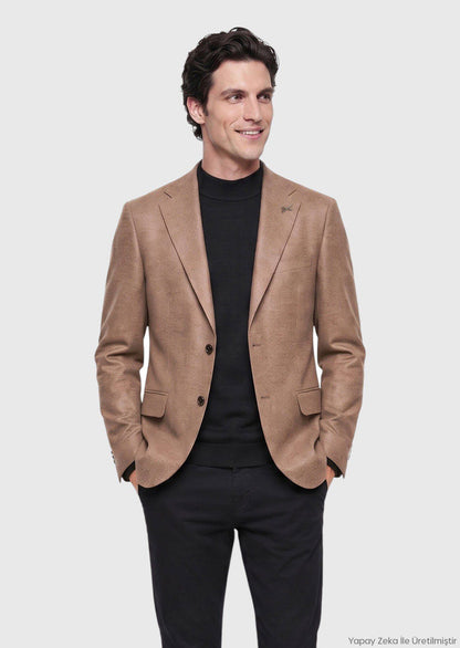 Wollmischung Regular Fit Jacke