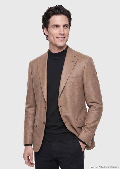 Wollmischung Regular Fit Jacke