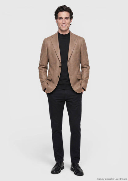 Wollmischung Regular Fit Jacke