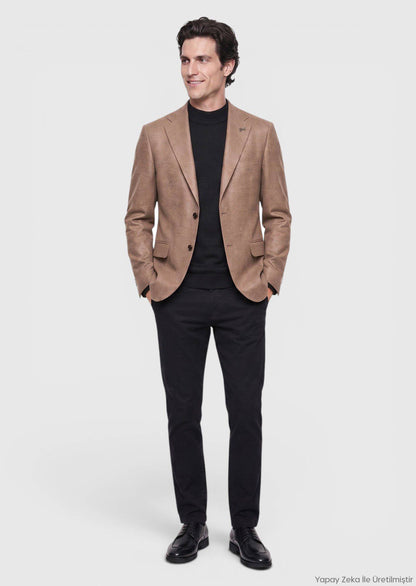 Wollmischung Regular Fit Jacke
