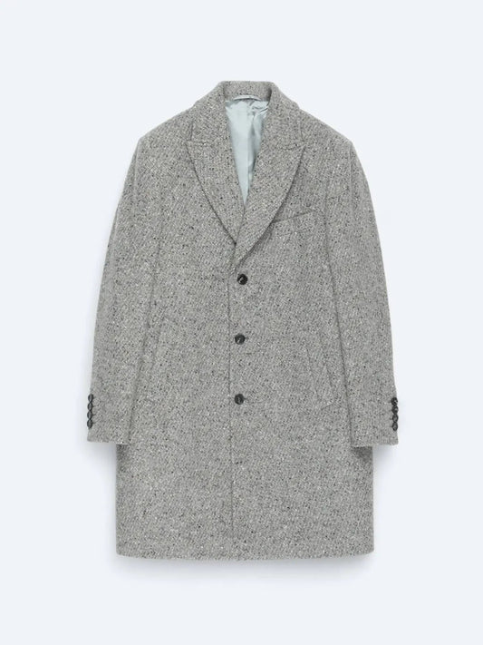 Edel Regular Fit Schmetterlingskragen Mantel