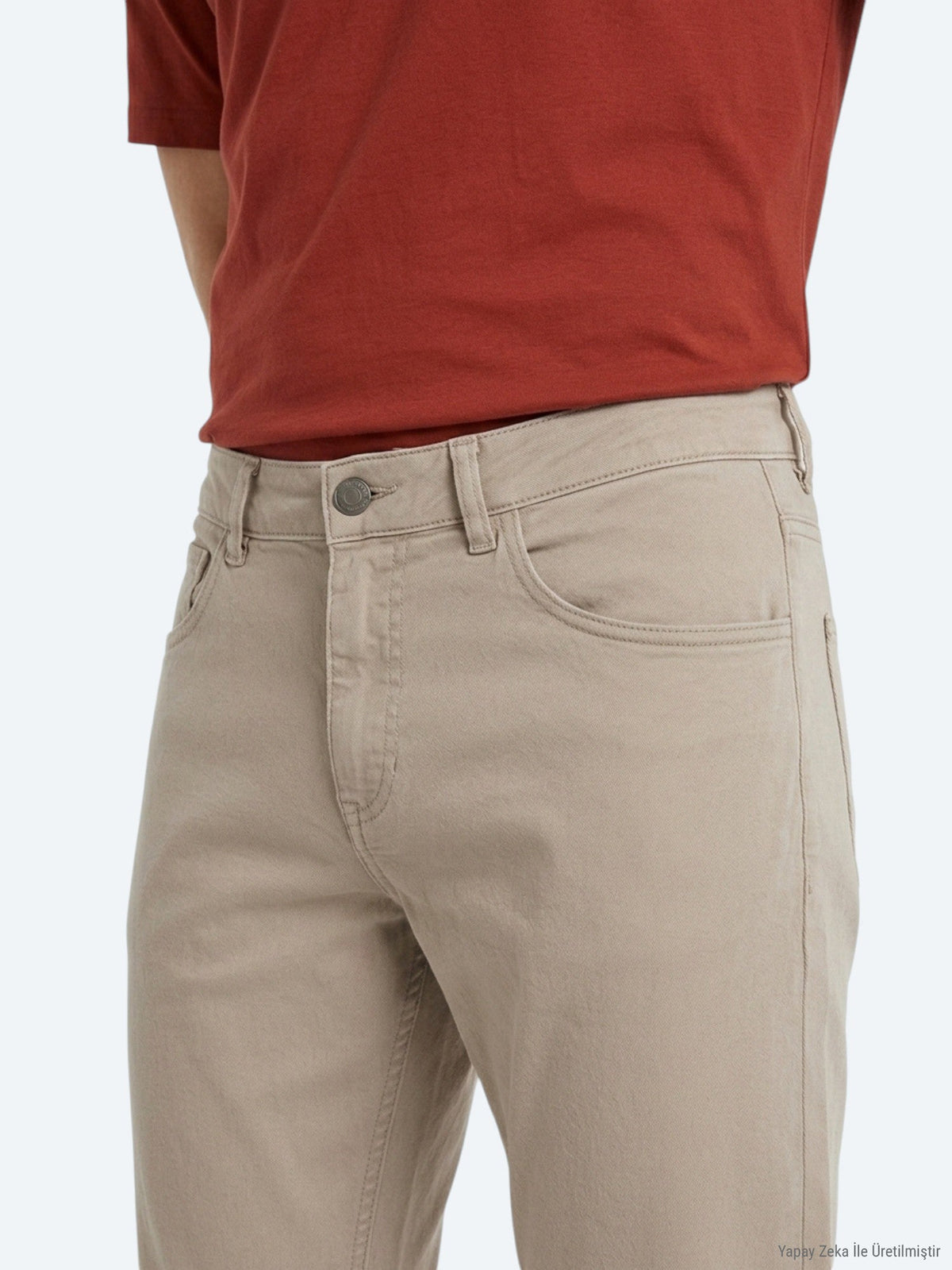 Edel Gewebte Sportliche Baumwollhose