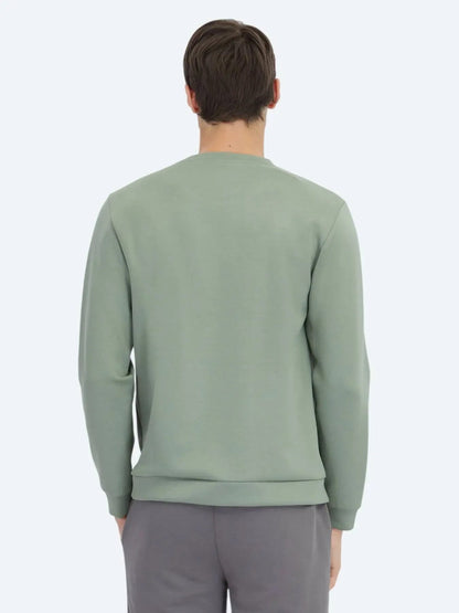 Mint Rundhalsmuster Sweatshirt