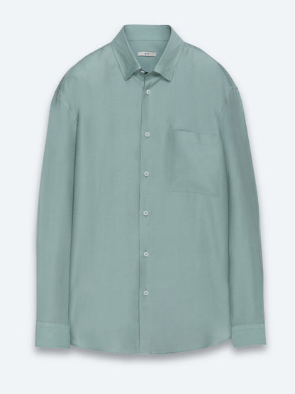 Mintfarbiges Oversize-Weitgewebe Shirt