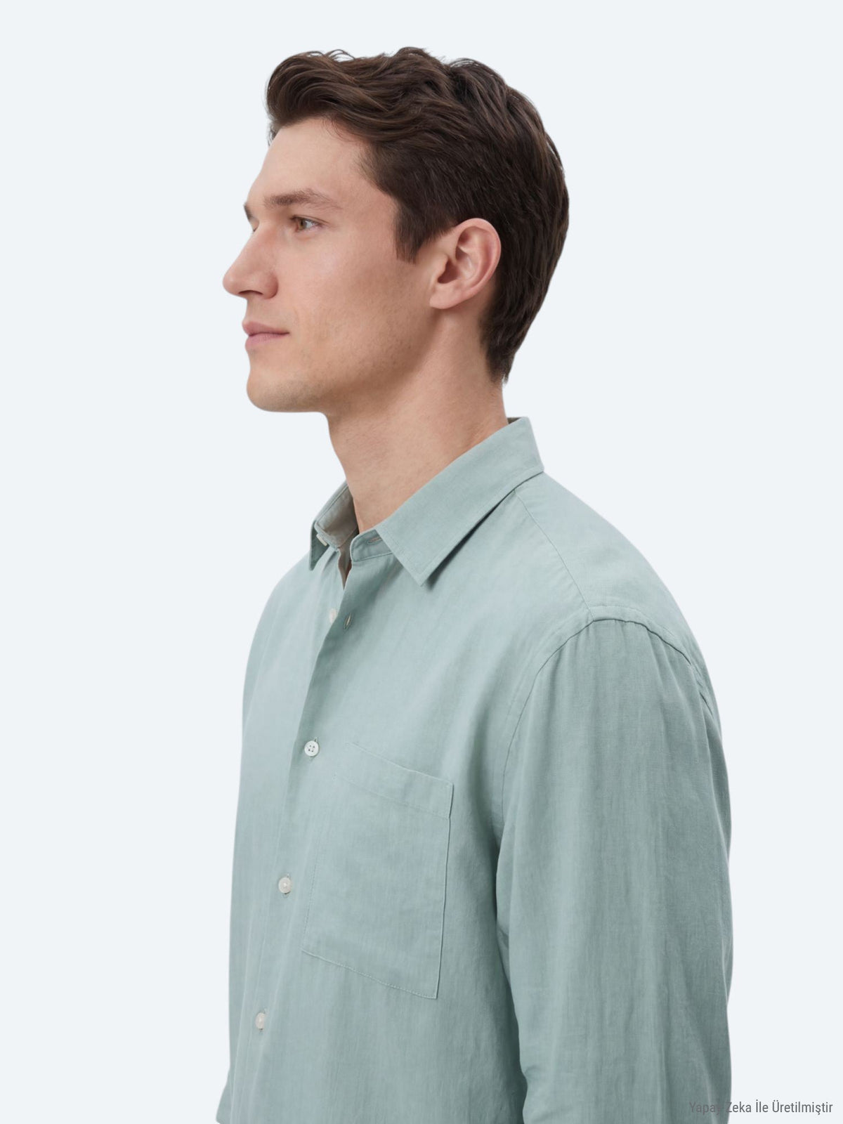 KİP Mintfarbiges Oversize-Weitgewebe Shirt Nane yeşili