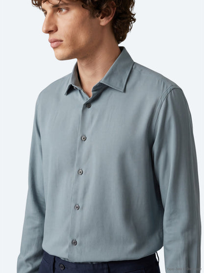 Mint Regular Fit Weben Freizeithemd