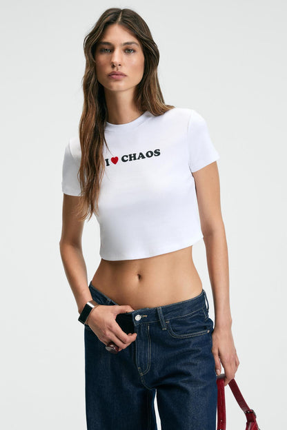 MISTERNA Crop T-Shirt bedruckt