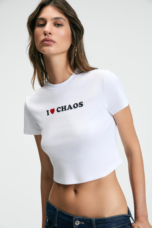 MISTERNA Crop T-Shirt bedruckt
