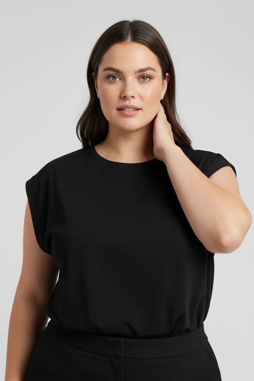 Ärmellose Jerseybluse