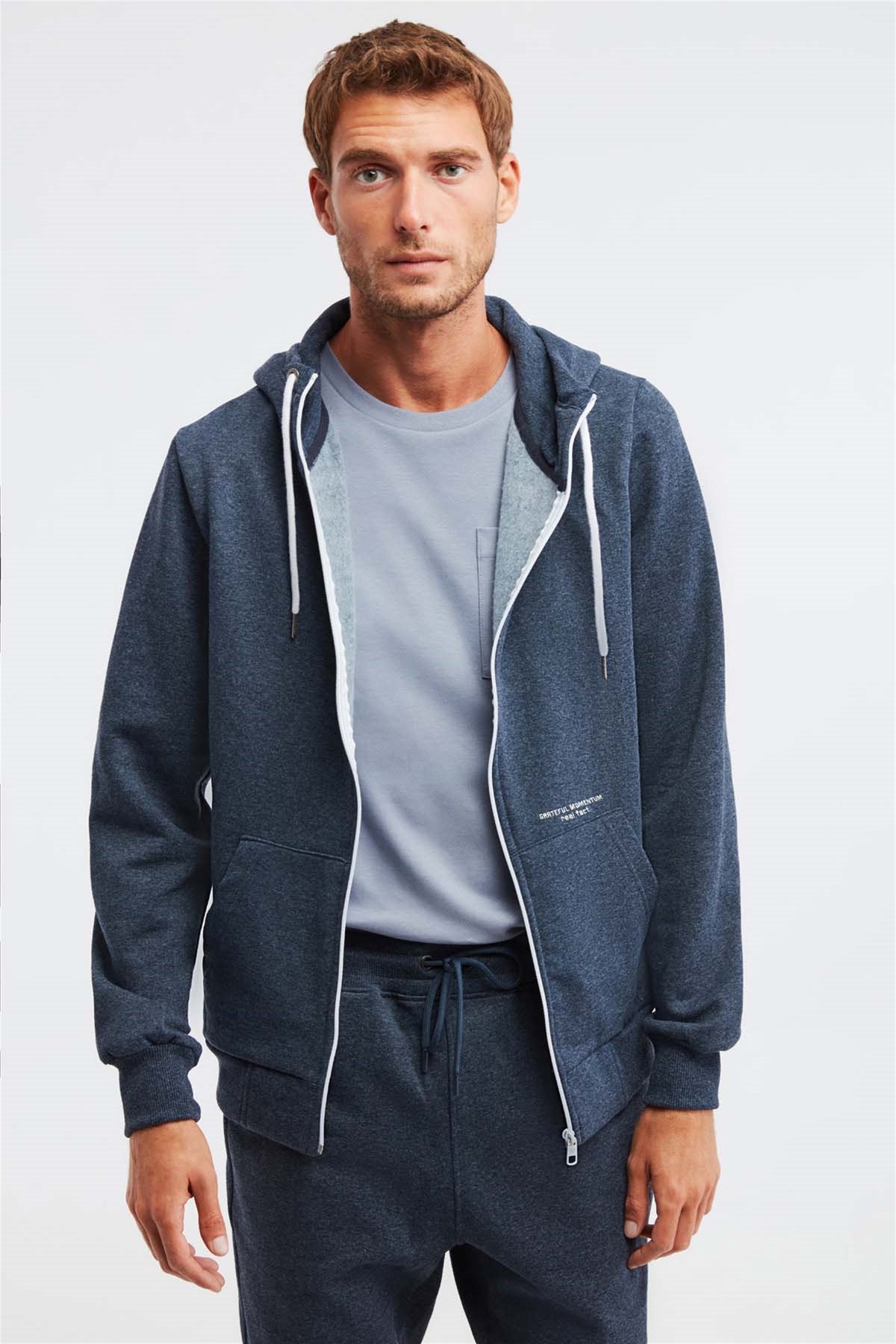GRIMELANGE MOMENTUM Herren Komfort Sweatshirt Marineblau