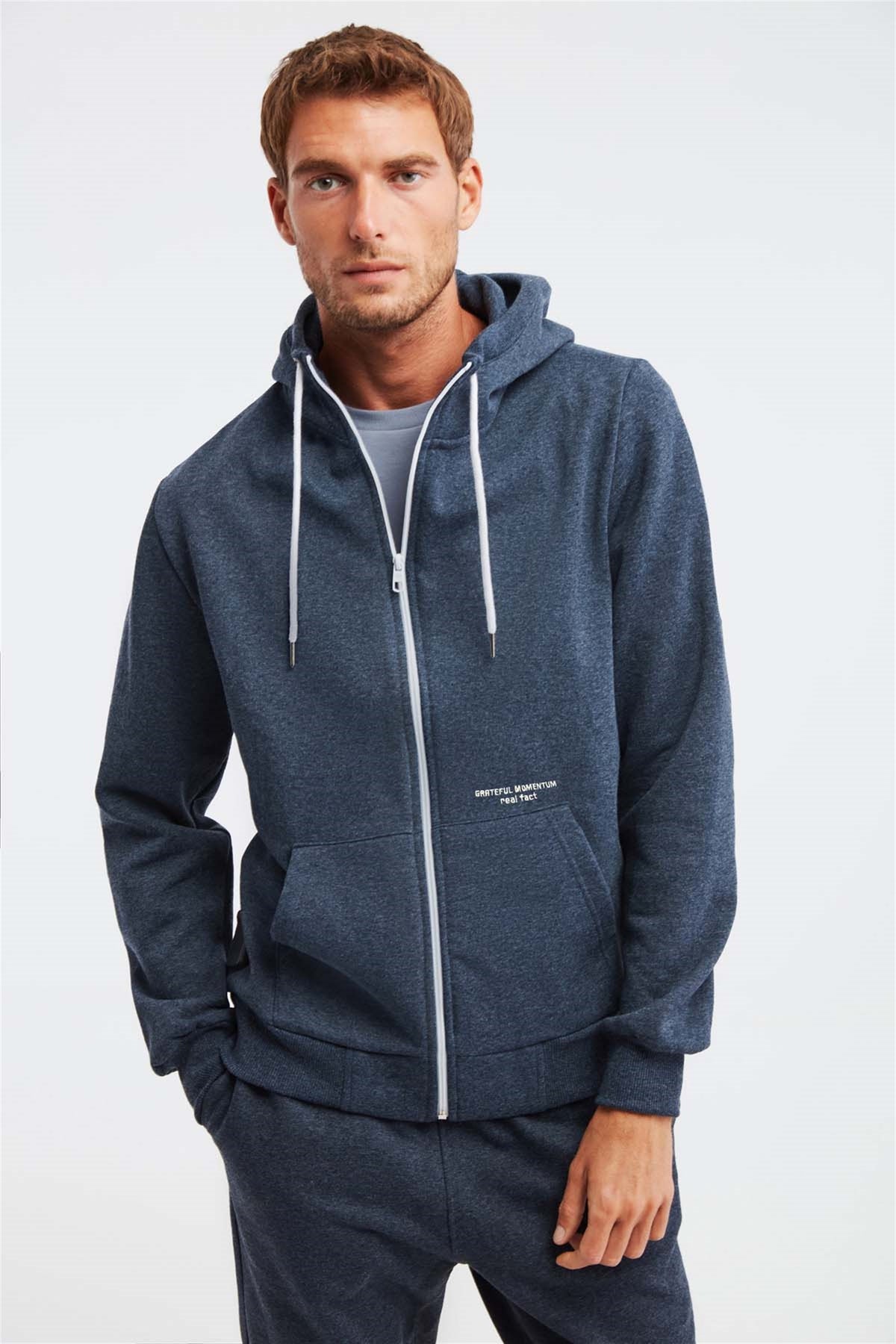 GRIMELANGE MOMENTUM Herren Komfort Sweatshirt Marineblau