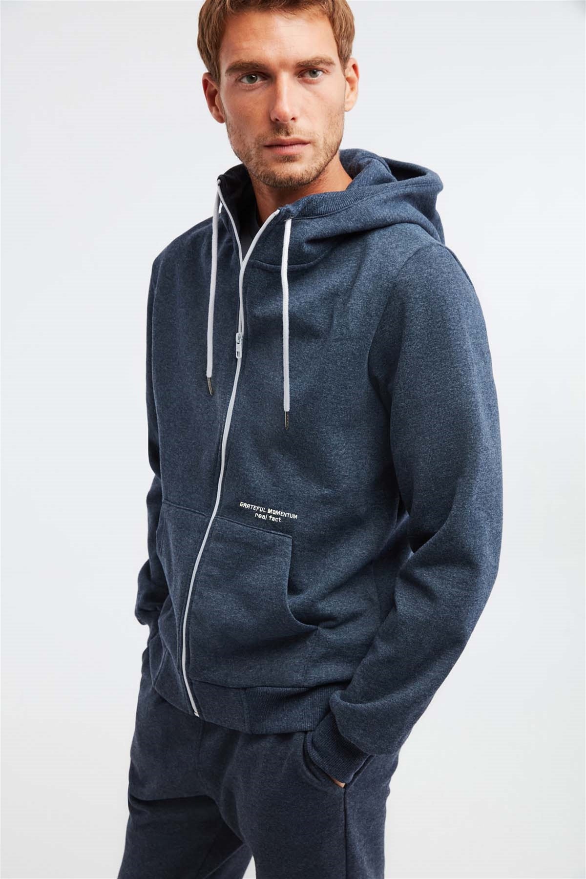 GRIMELANGE MOMENTUM Herren Komfort Sweatshirt Marineblau