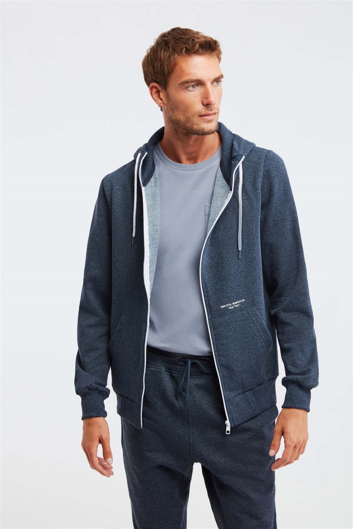 GRIMELANGE MOMENTUM Herren Komfort Sweatshirt Marineblau