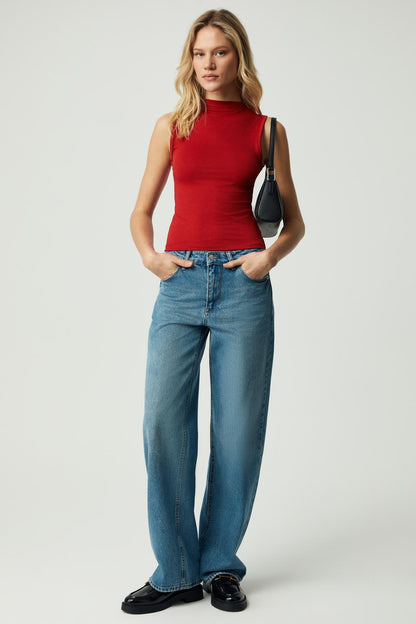 Monday Damen Stretch Jersey Bluse