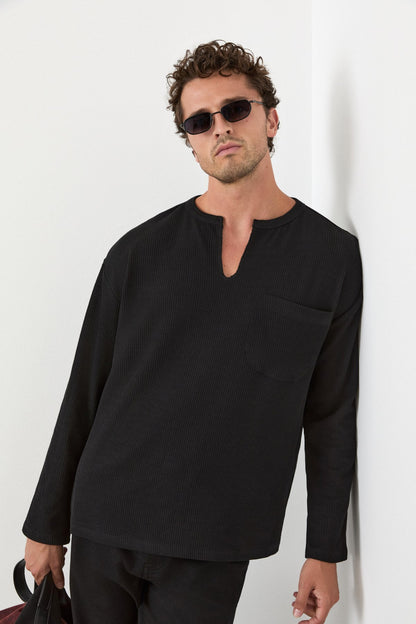 Monta Herren V-Ausschnitt Sweatshirt