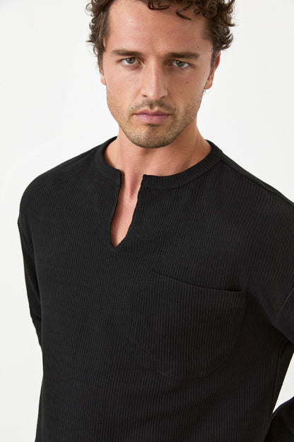 Monta Herren V-Ausschnitt Sweatshirt