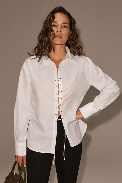 MONTANA Langarmshirt mit Schleife