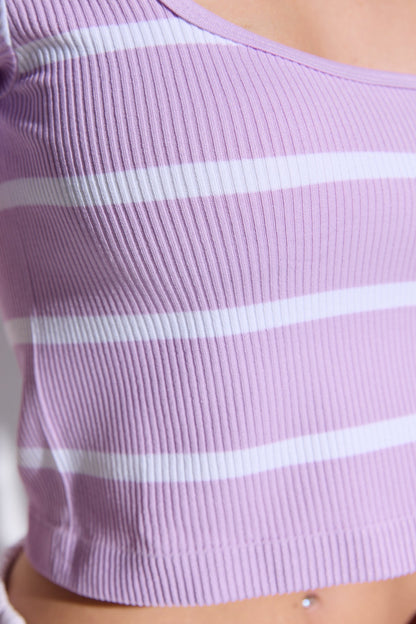 Gestreiftes Crop-T-Shirt
