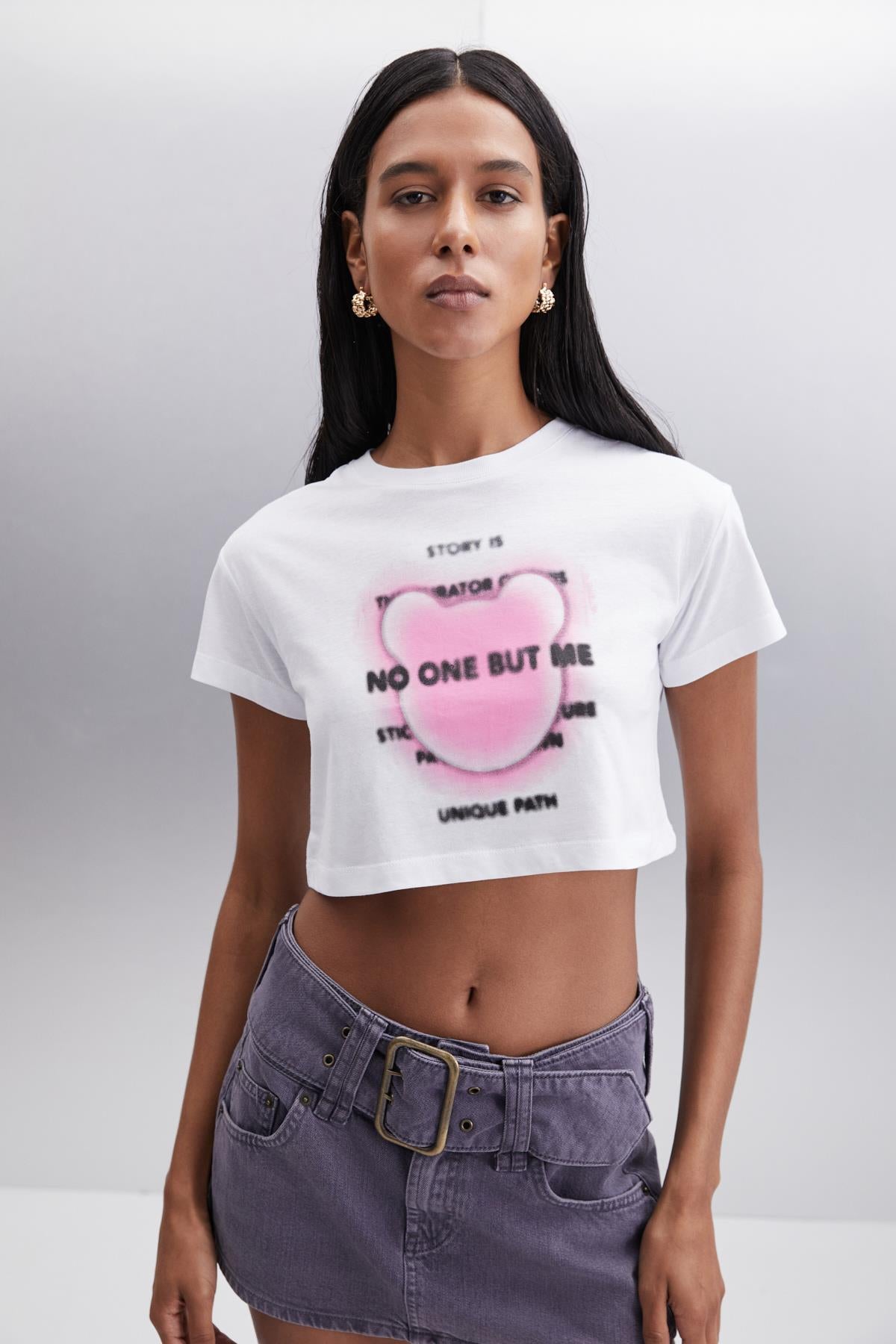 MORAN Damen 100% Baumwoll T-Shirt