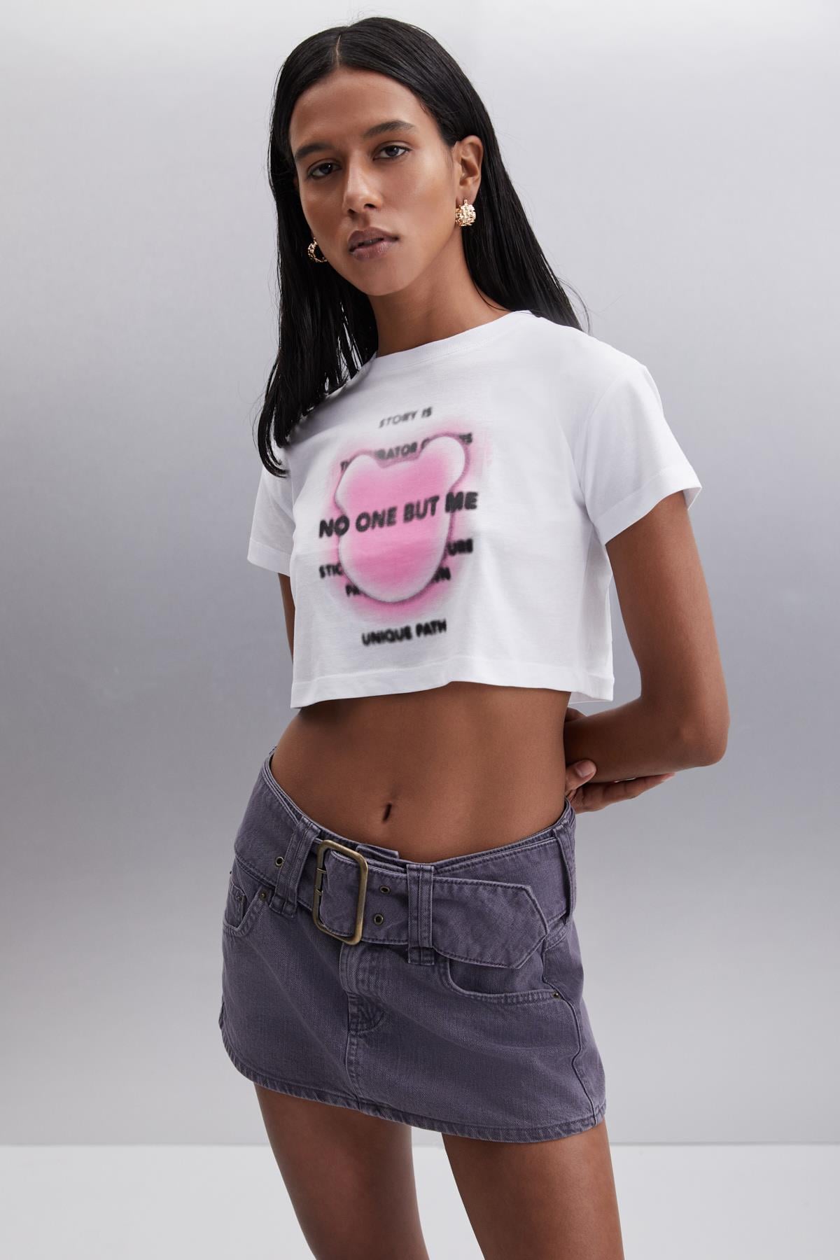 ETHIQUET MORAN Damen 100% Baumwoll T-Shirt Weiß
