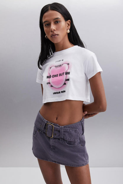 MORAN Damen 100% Baumwoll T-Shirt