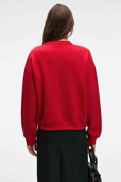 MOREVESSA Damen Rundhals-Sweatshirt