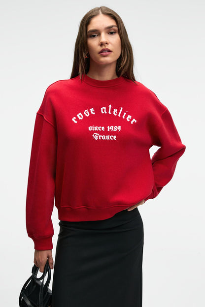 MOREVESSA Damen Rundhals-Sweatshirt