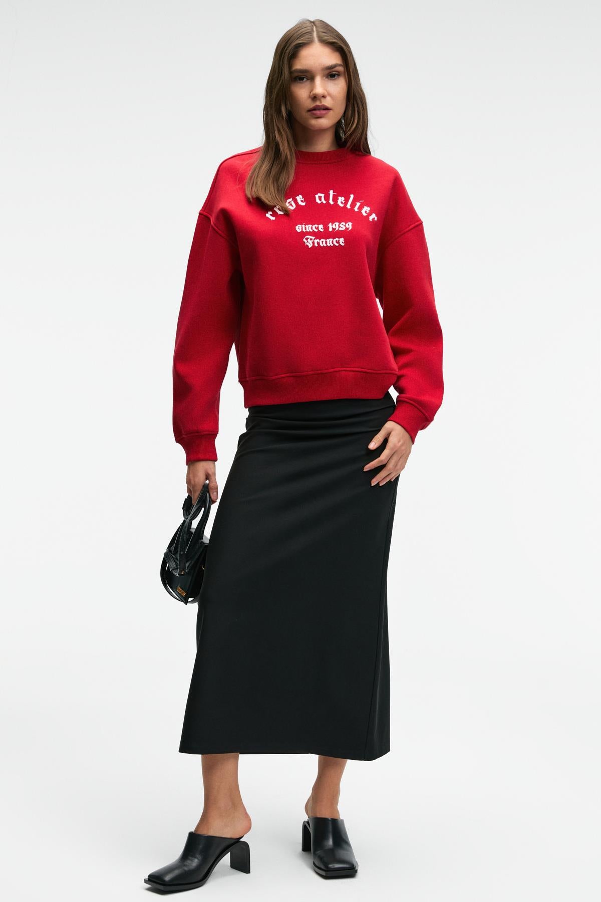 MOREVESSA Damen Rundhals-Sweatshirt