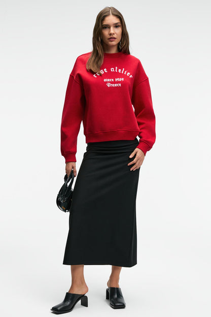MOREVESSA Damen Rundhals-Sweatshirt