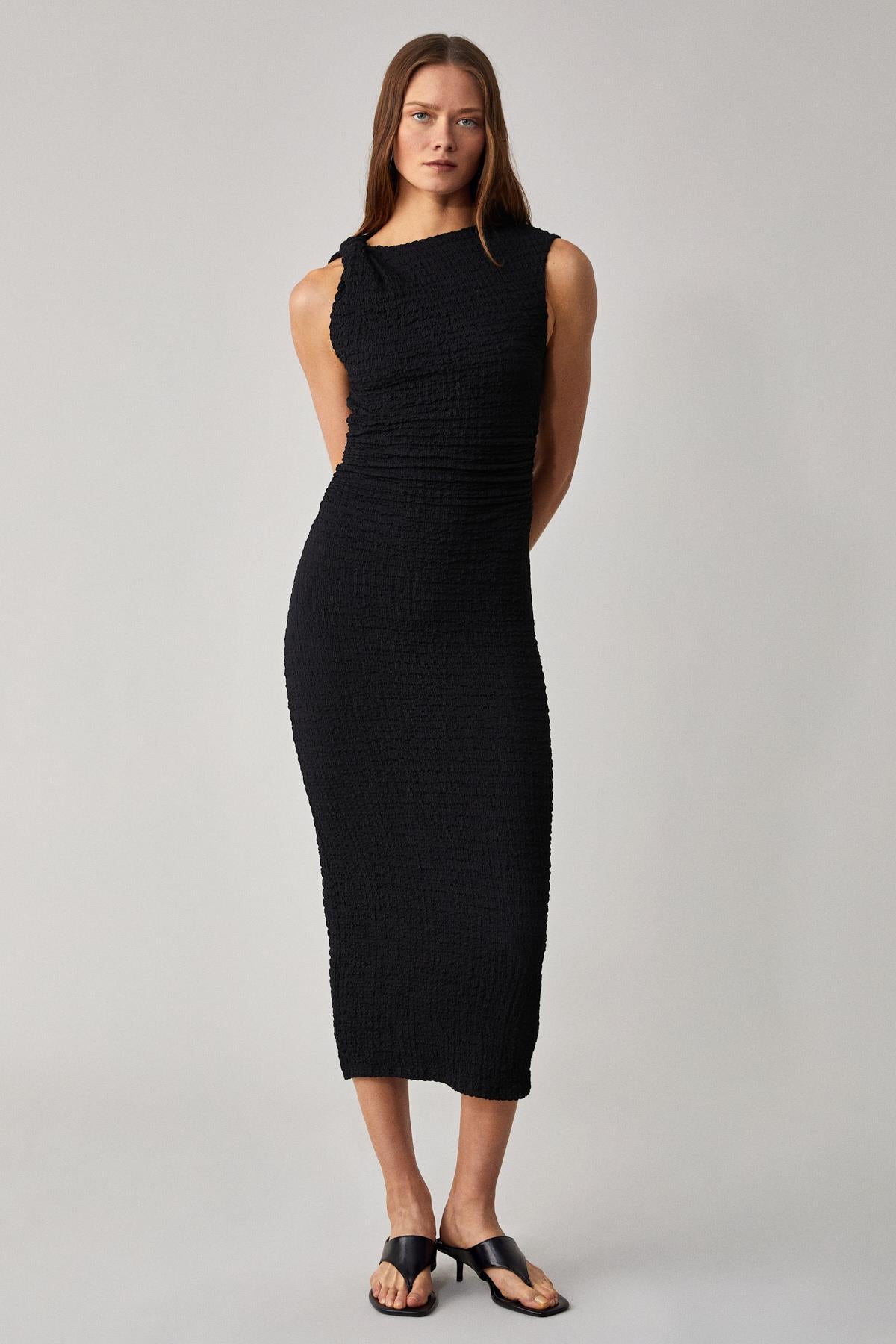 MORFY Damen Ärmelloses Midikleid