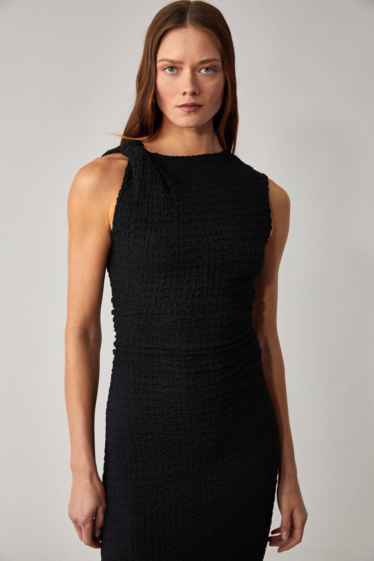 MORFY Damen Ärmelloses Midikleid