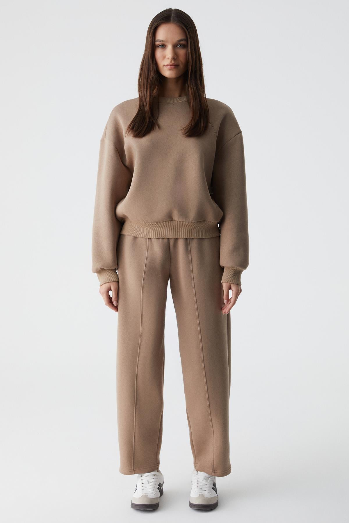 ETHIQUET MORGANS Damen Weite Jogger Taupe