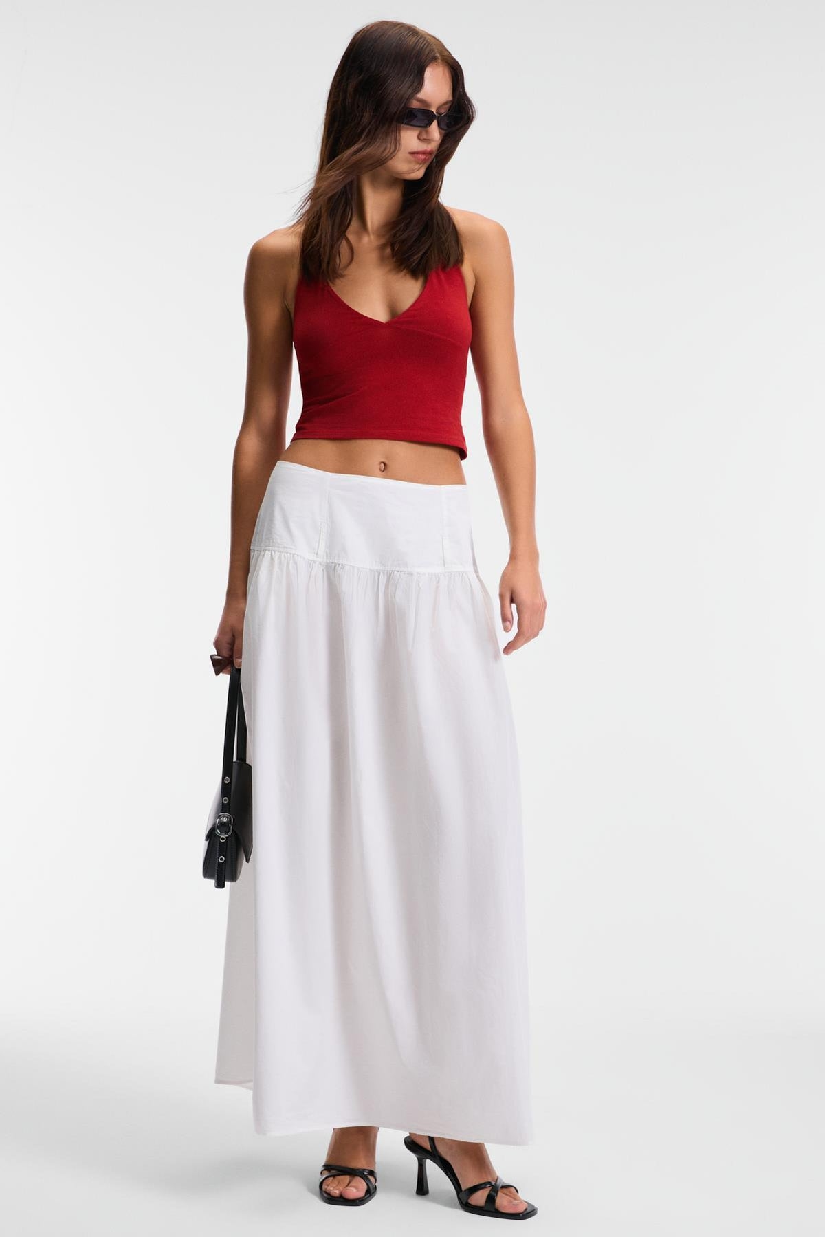 GRIMELANGE MORIENNE Damen Neckholder Top Rot