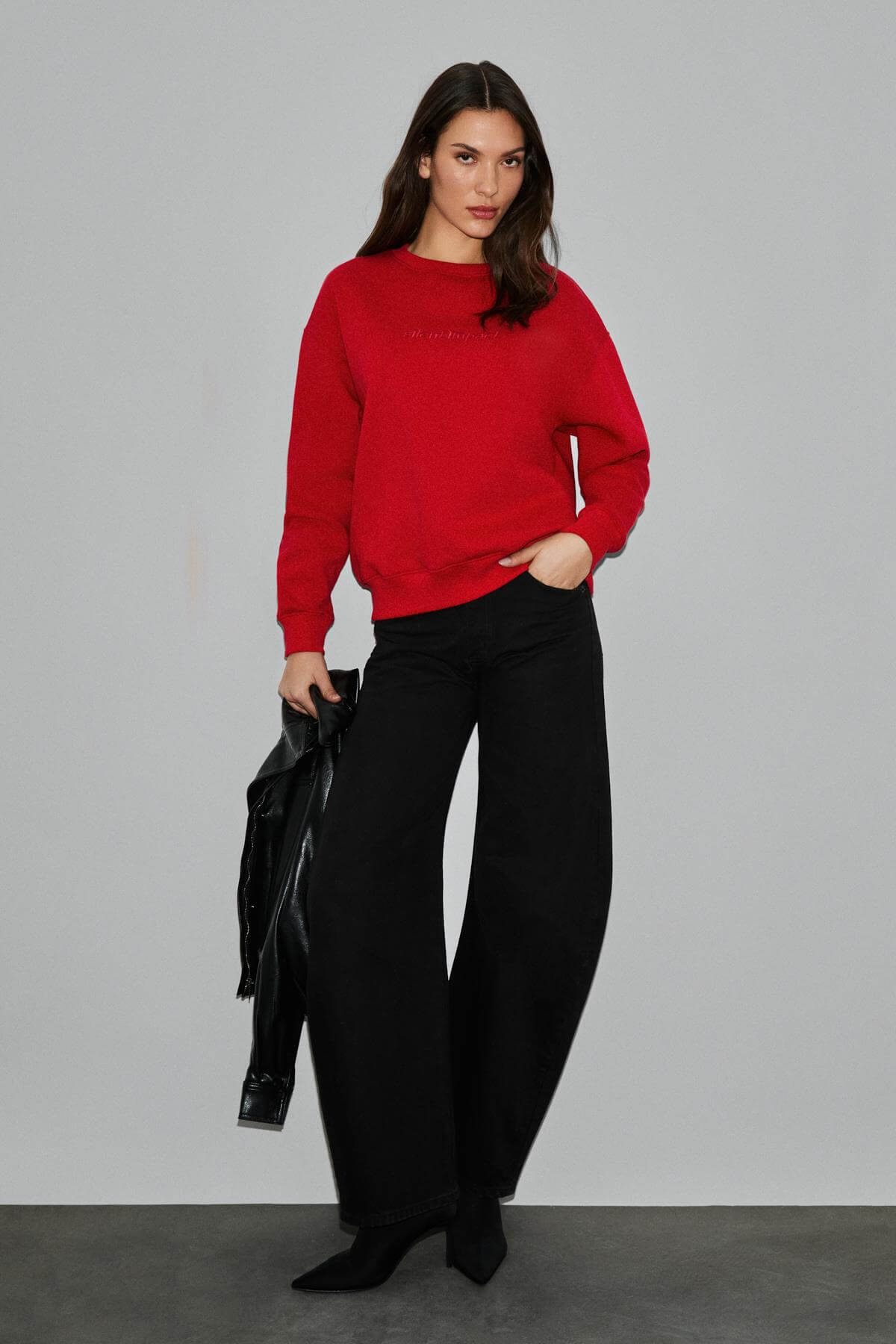 GRIMELANGE MOTION Damen Oversized Sweatshirt Rot