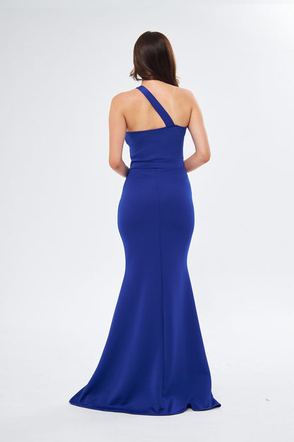Maxikleid mit asymmetrischem Ausschnitt