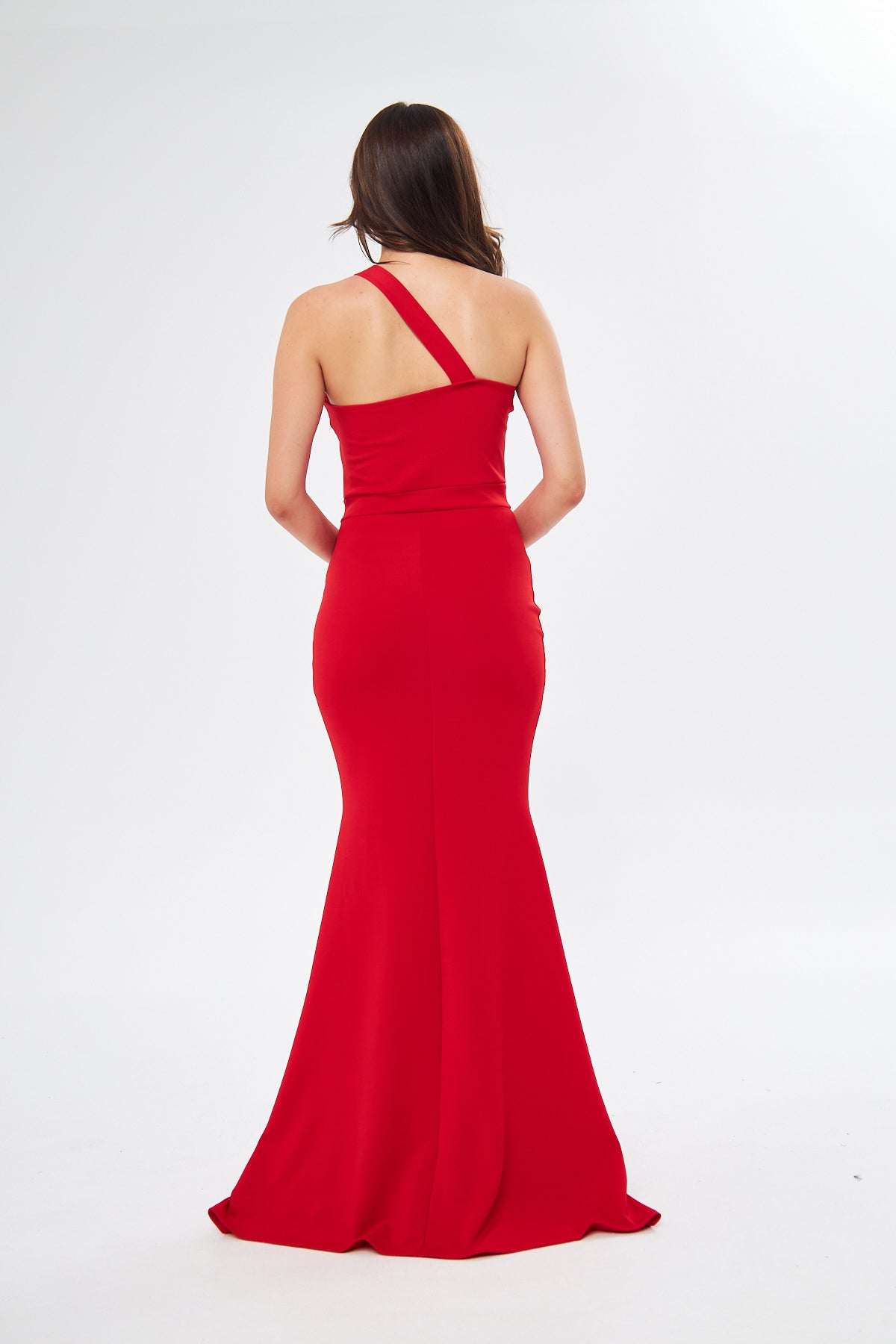 Maxikleid mit asymmetrischem Ausschnitt