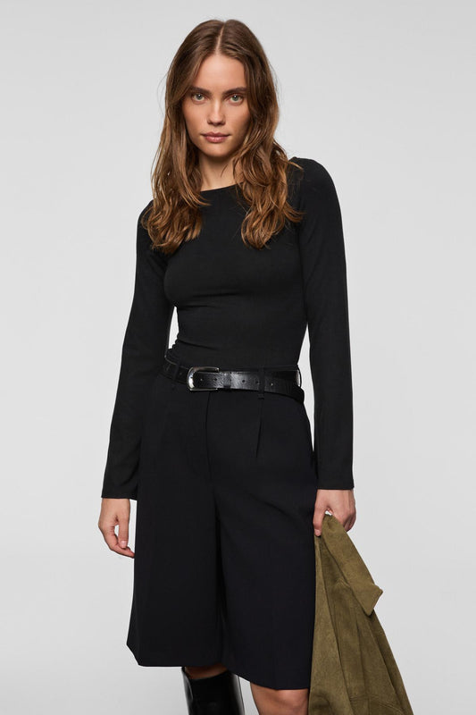 MURILYO Damen Bootausschnitt-Bluse